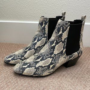 Sam Edelman Reesa Snake-Print Chelsea Bootie